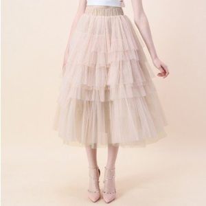 NWT ChicWish Love Me More Tulle Skirt XS/S
